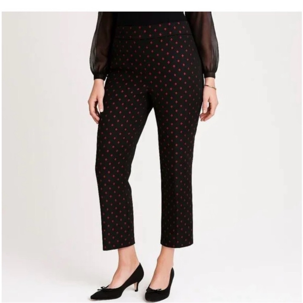 Talbots Sparkle Holiday Kick Crop Pants 14